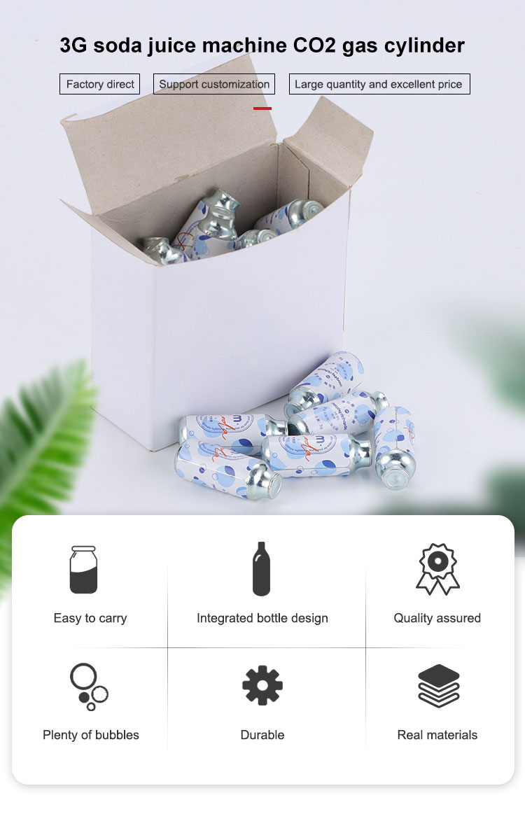 Food Grade CO2 Cartridges for Seltzer Water