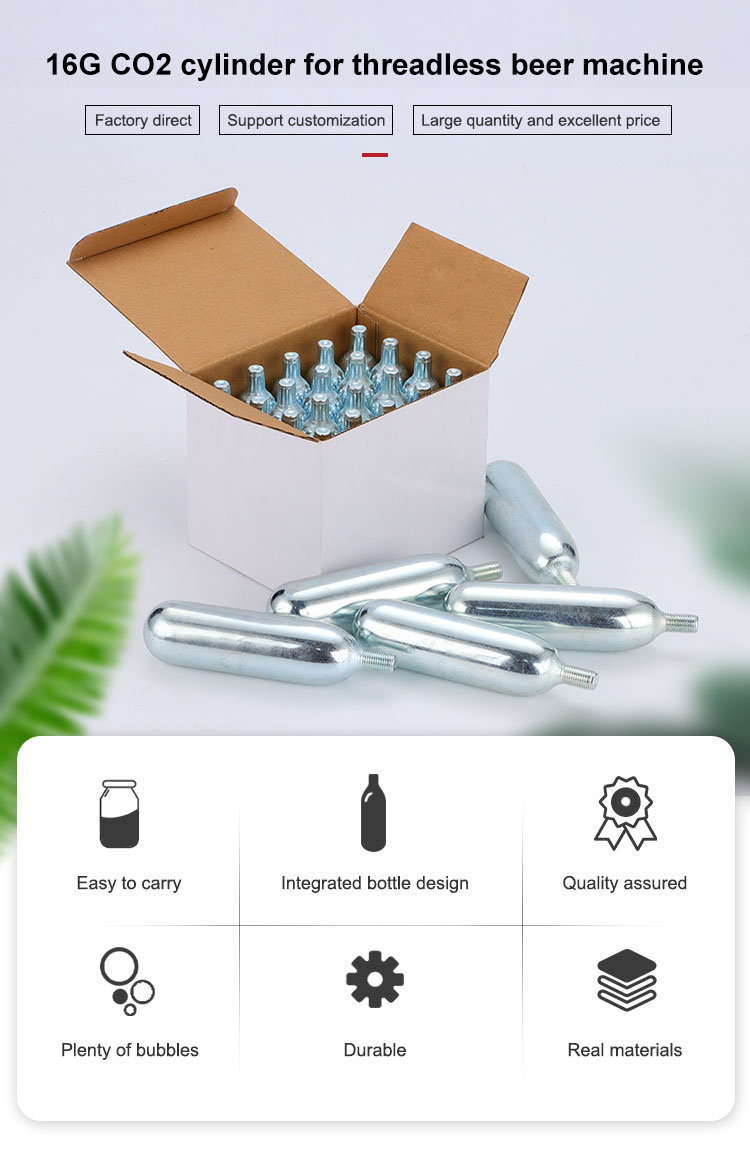 16g CO2 Thread Cartridges for Tire Inflation