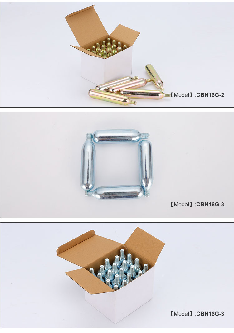 16g CO2 Thread Cartridges for Tire Inflation