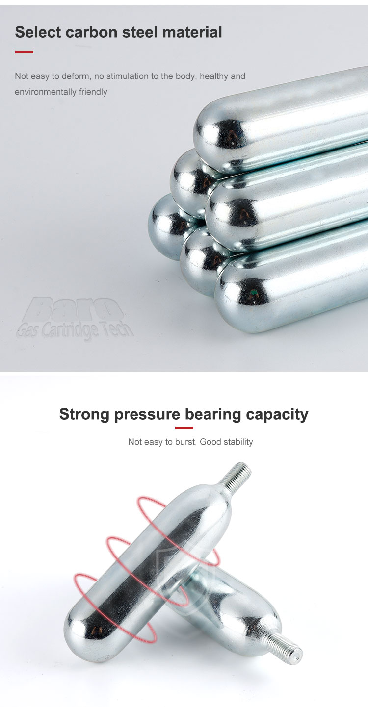 38g CO2 Cartridges for Inflatable Life Jacket