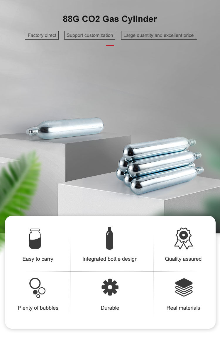 88g CO2 Threaded Cartridge For Airsoft