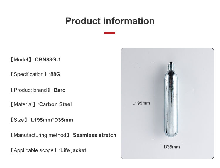 88g CO2 Threaded Cartridge For Airsoft