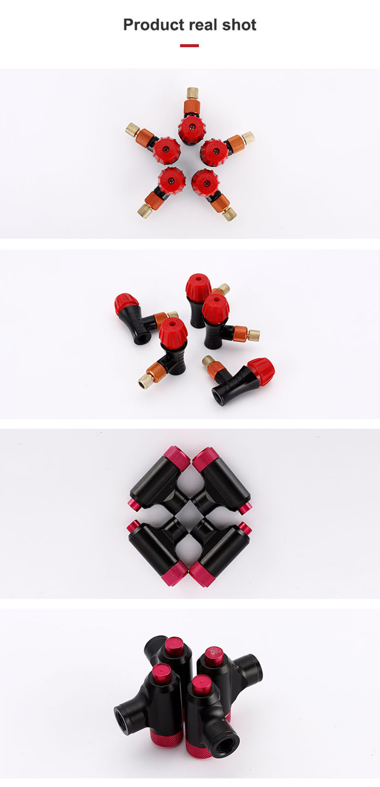 Portable CO2 Cartridge Bicycle Pump Valve Head